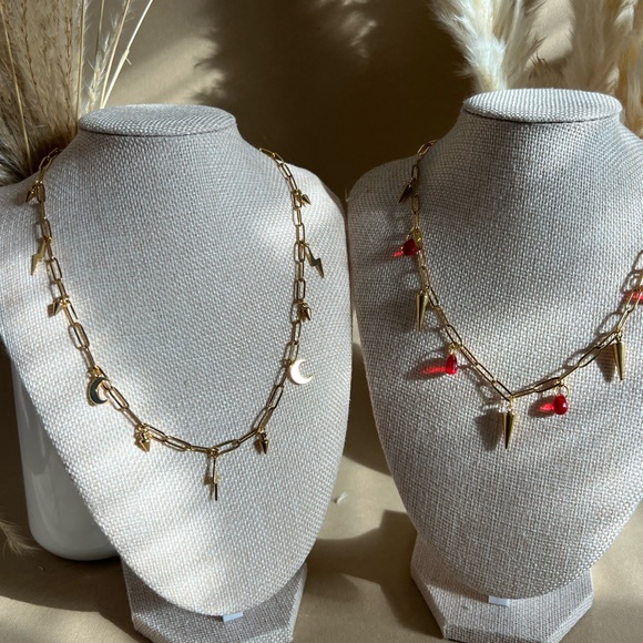 Elegant Witchy Chic Delicate Charm Necklace - Edgy Chic Gold Necklace - Picture 14 of 15